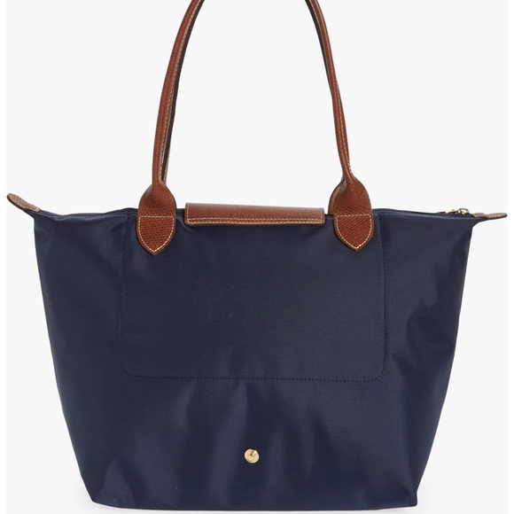 Medium Le Pliage Nylon Shoulder Tote - Navy/ Marine - Picture 2 of 2